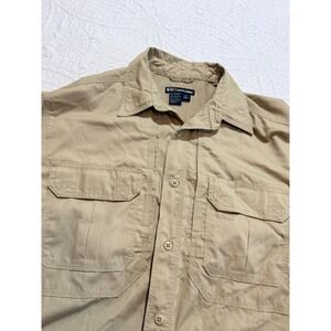 5.11 Tactical Series Shirt Mens Medium Long Sleeve Workwear‎ Utility tan 72175
